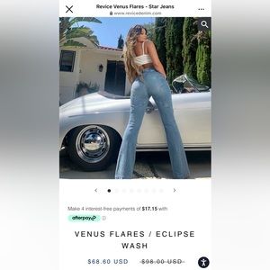 Revive Denim Venus Flares/Eclipse Wash
